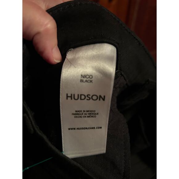 Hudson women’s Nico flare jeans high rise black raw hem size 30 - Picture 3 of 3